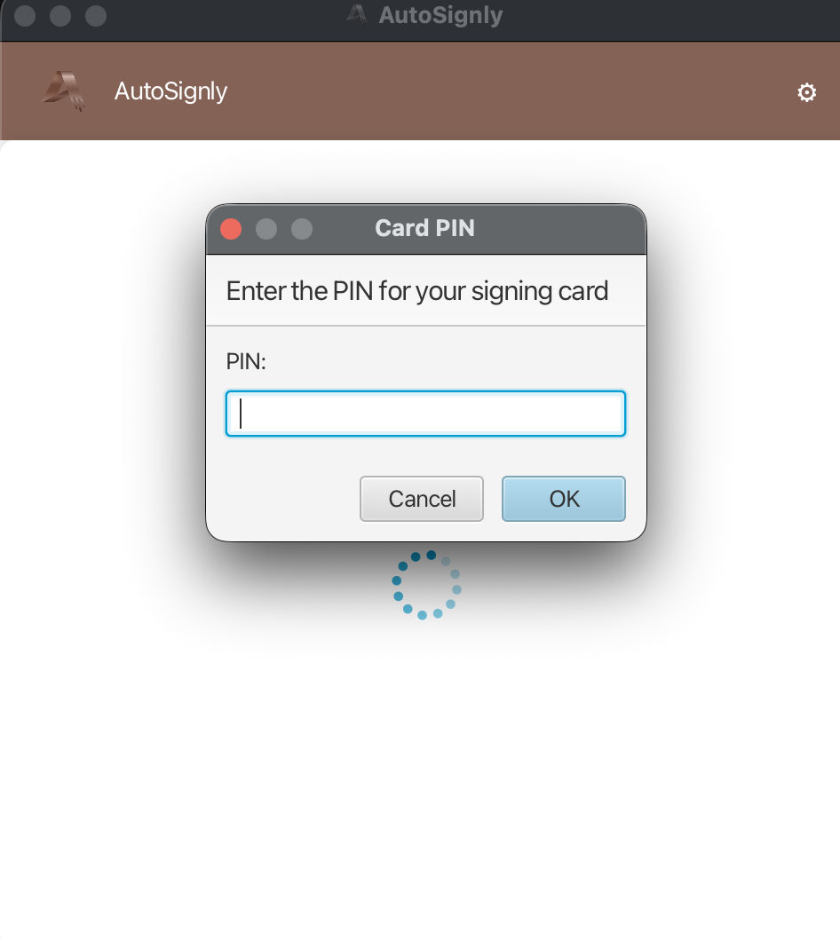 Enter the card PIN