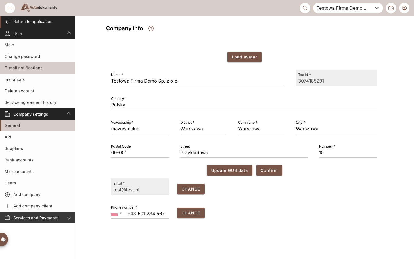 Company info