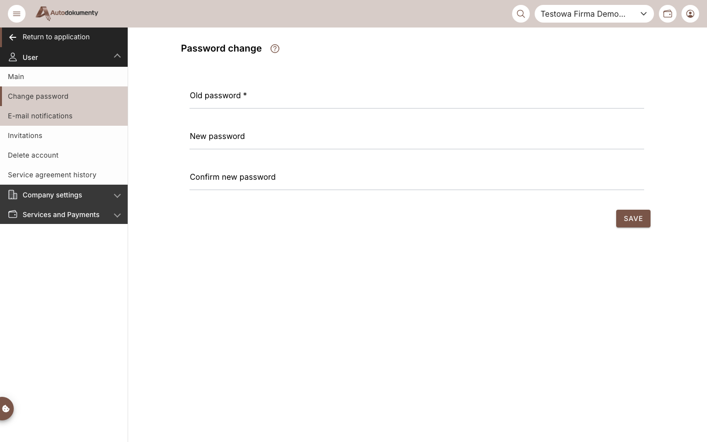 Password change