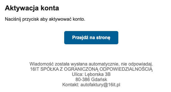 E-mail aktywacyjny konta