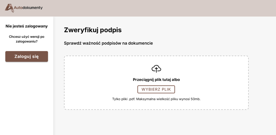 Widok weryfikacji online